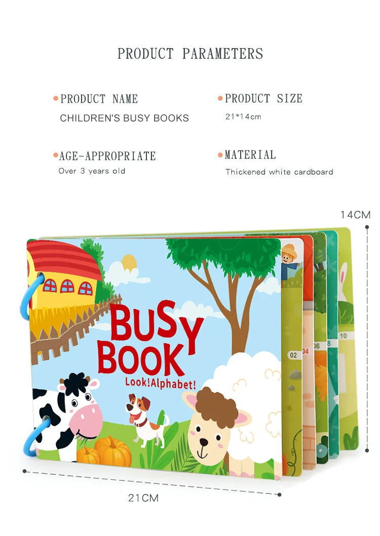 Montessori Baby Quiet Book – My First Learning Activity Book for Toddlers