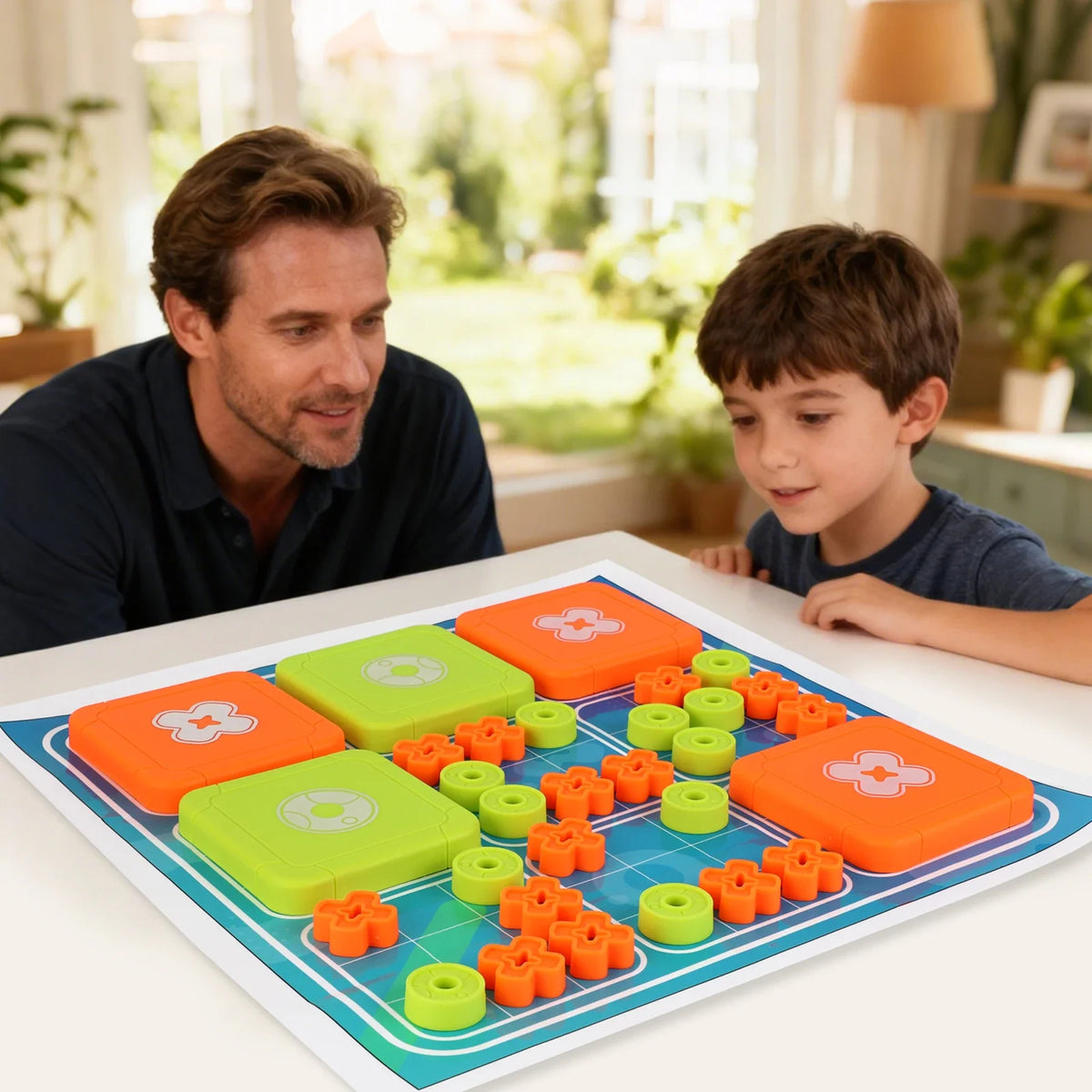 3-in-1 Tic Tac Toe Bolt Game Handheld Puzzle Set Travel-Friendly Great for Christmas Party Games Family Fun Game Night