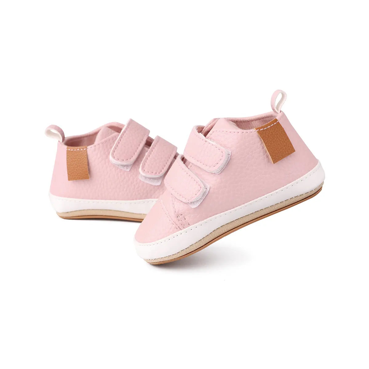 Baby shoes,Spring and Autumn baby shoes 0-1 year old baby shoes Double Velcro casual soft sole non-slip low top toddler shoes