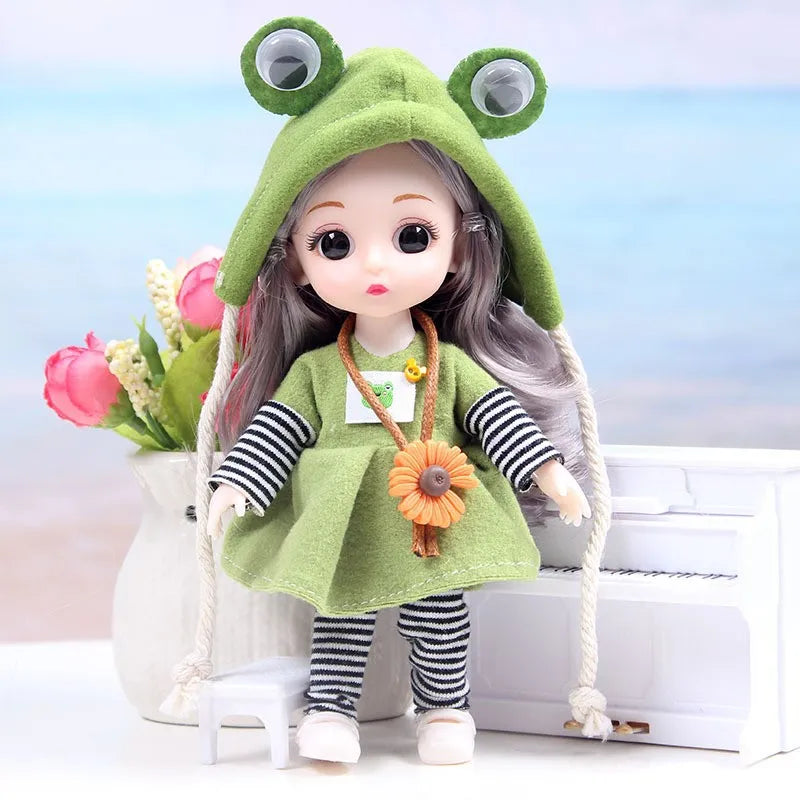 17cm Dolls 1/8 BJD Doll Princess Dress Up Boneca Children's 13 Joints Toys Dolls for Girls Dolls Multi-joint Kids Birthday Gifts