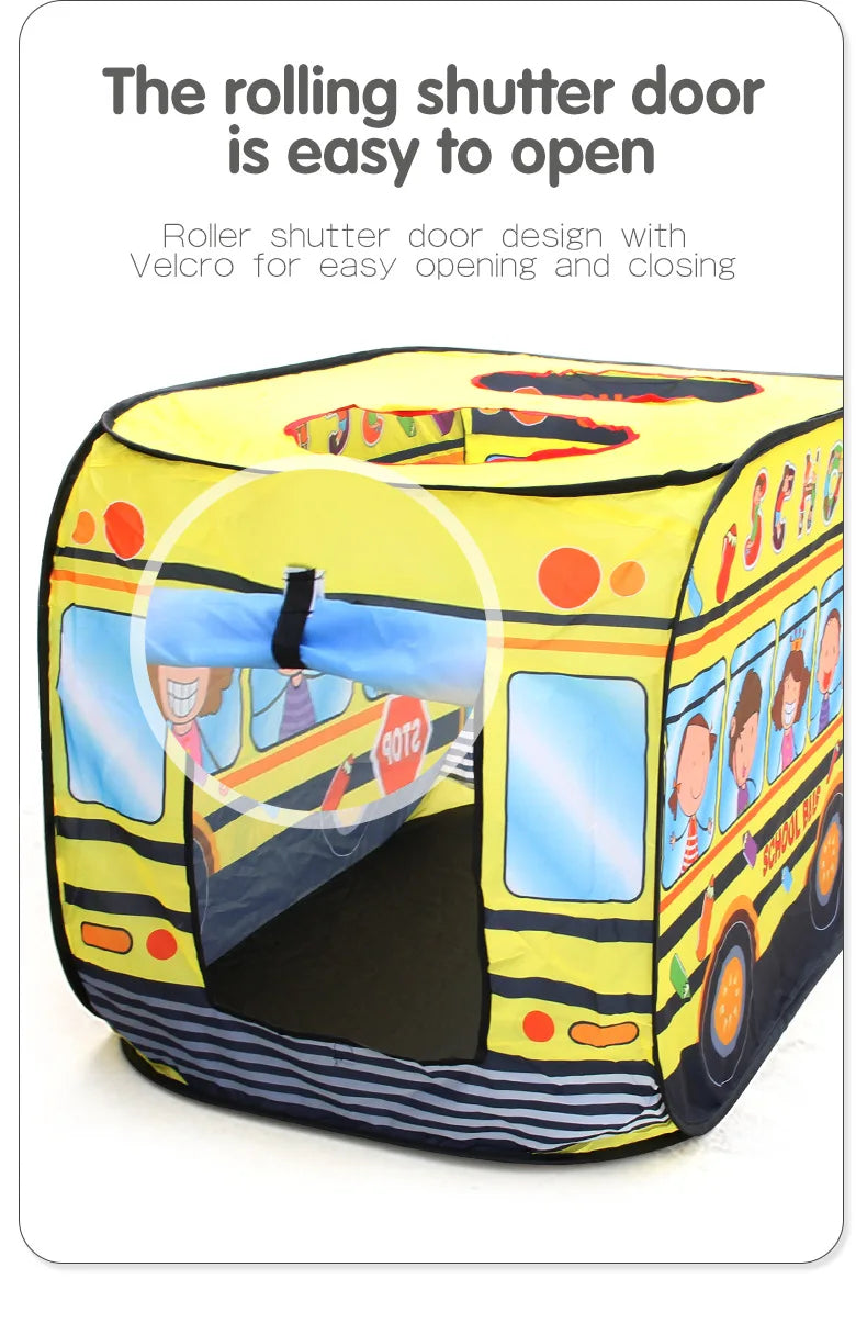 Game House Play Tents Bus Ocean Car Foldable Pop Up Toys Playhouse Children Toy Boy Girls Indoor House Ocean Balls Pool Toy Tent