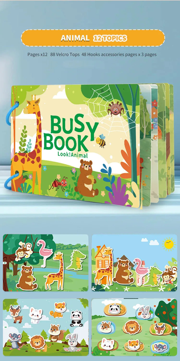 Montessori Baby Quiet Book – My First Learning Activity Book for Toddlers