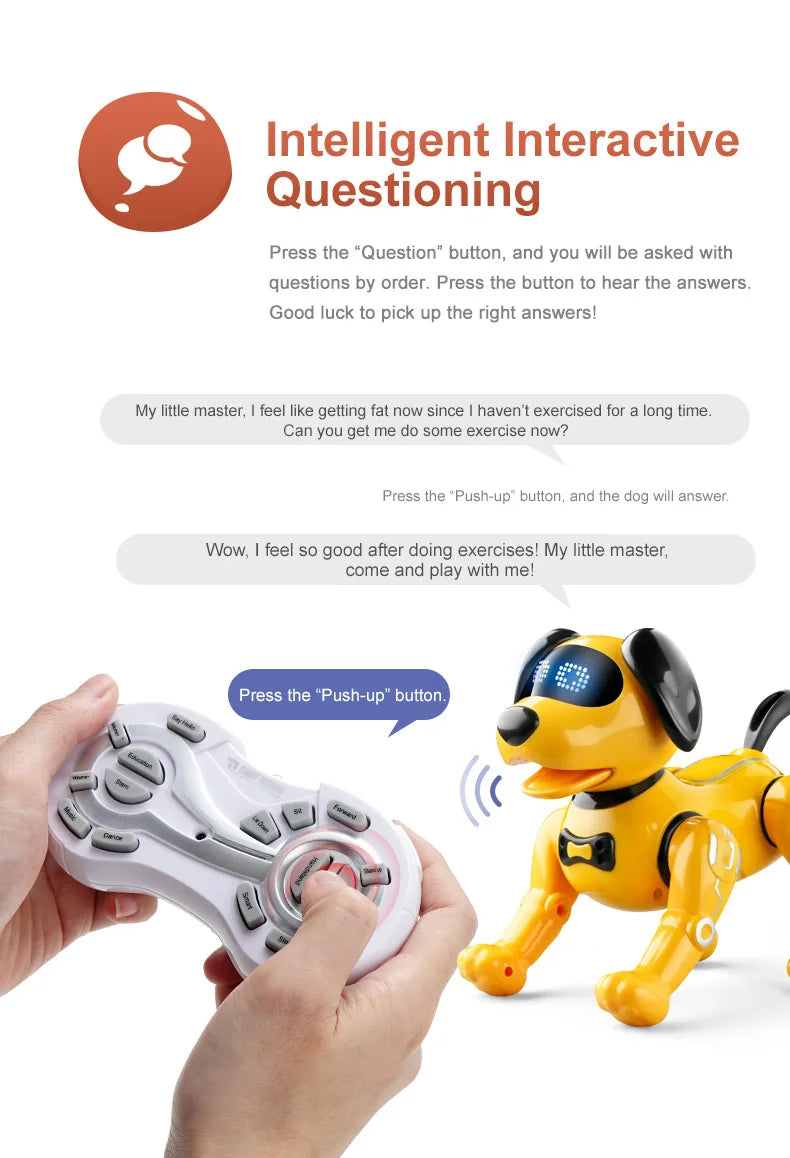 R19 Remote Control Robot Dog Toy Electronic Pets Programmable Robot Feeding interaction RC Robotic Stunt Puppy Children Toy