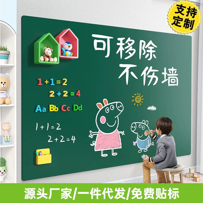 Magnetic Design Removable Small Blackboard No Odor Firmly Installed Wall Stickers  School Students' Handwriting Whiteboard White