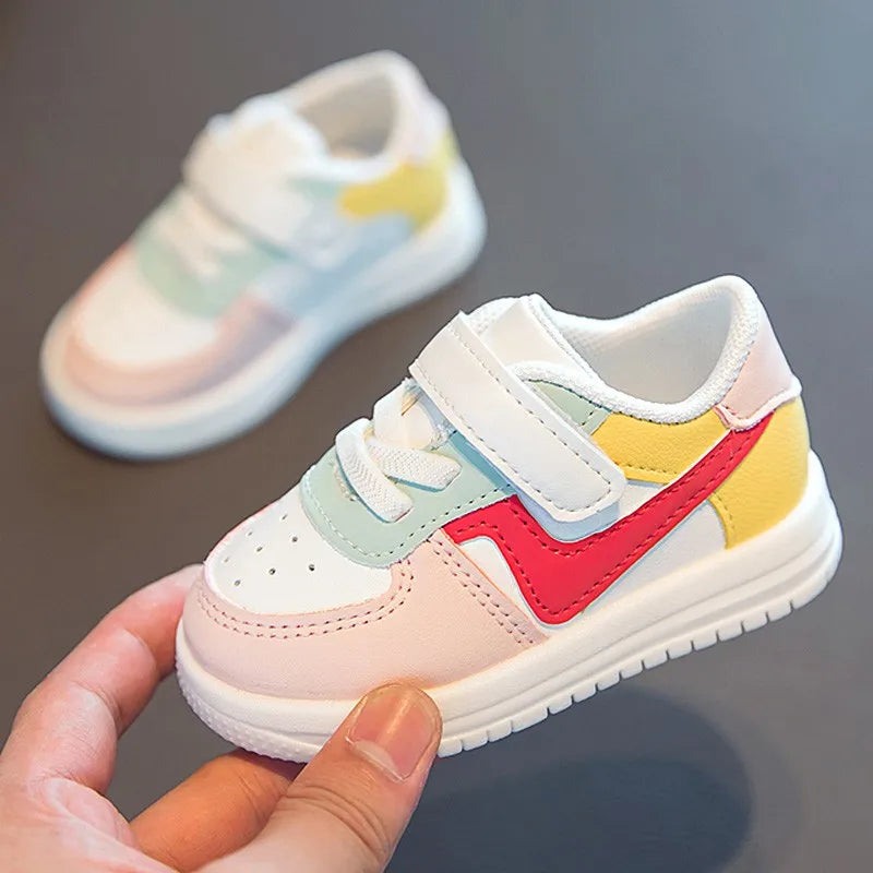Baby Shoes Infants Boys Girls Childrens Sneakers Kids Baby Shoes Leather Shoes Soft Soles Flat Childrens Sports Shoes Fashion