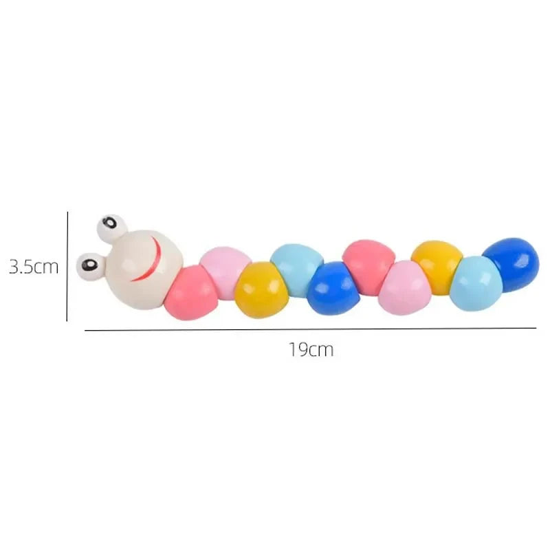 Children Wooden Toys Shape Matching Kids Montessori Early Education Toy Clock Rainbow Tower Caterpillar Around Beads Gifts TMZ