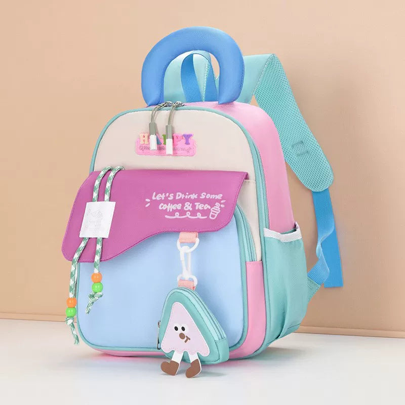 Color-blocked children's backpack, suitable for boys and girls, perfect for outings, kindergarten and primary school, lightwei
