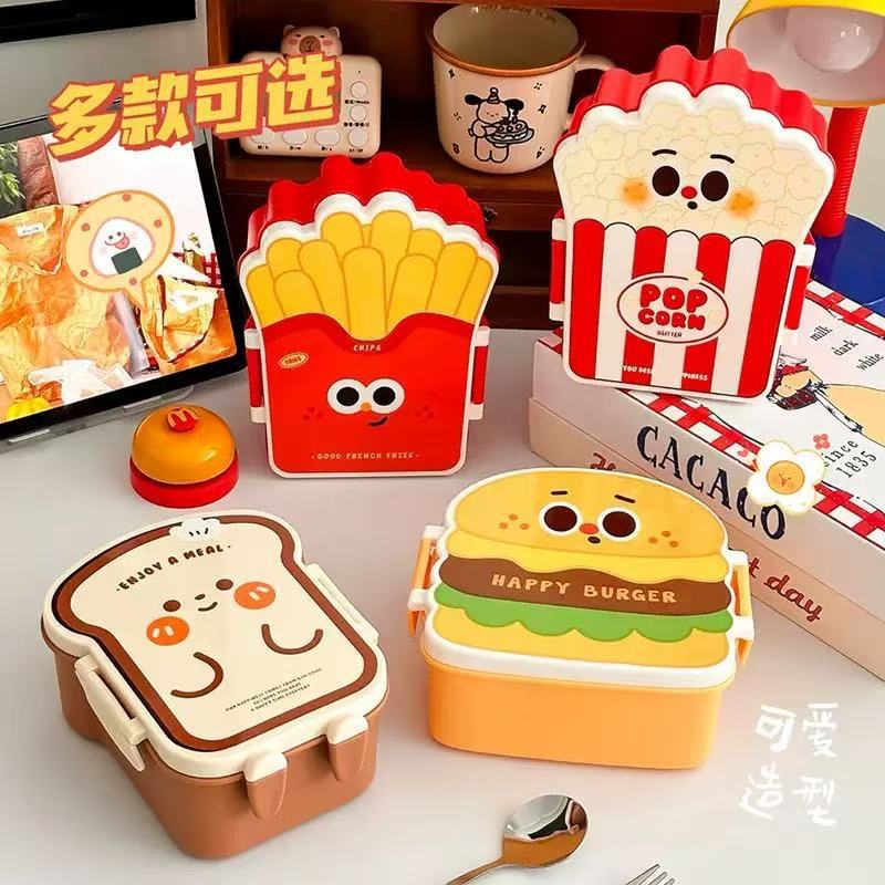 Cute Lunch Box Fruit Salad Sandwich Preservation Box High Color Value Women's Small Lunch Box Lightweight for Students and Children