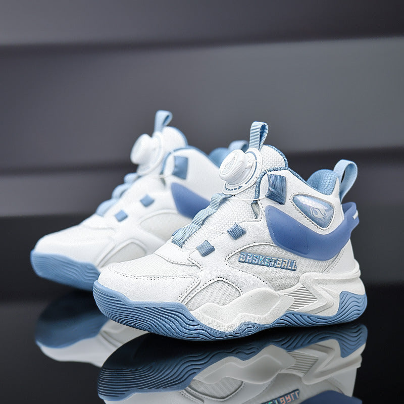 Children's Basketball Shoes, Breathable Boys' Professional Training Shoes, Medium and Large Children's Non-Slip, Wear-Resistant Practical Basketball Shoes, Physical Wholesale