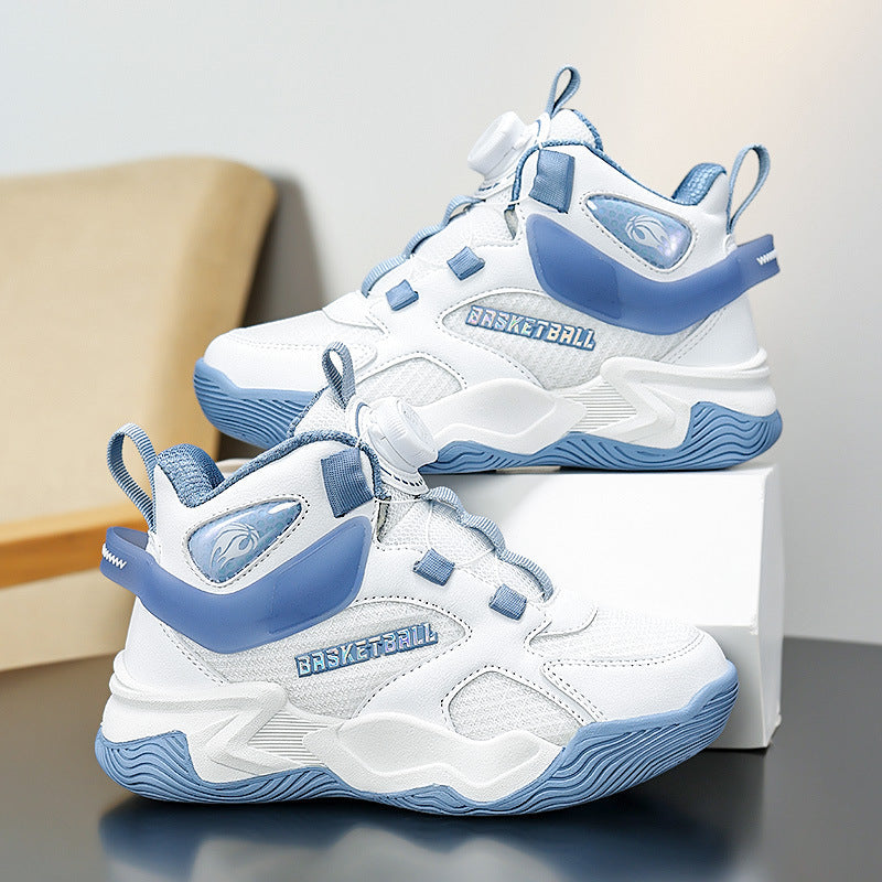 Children's Basketball Shoes, Breathable Boys' Professional Training Shoes, Medium and Large Children's Non-Slip, Wear-Resistant Practical Basketball Shoes, Physical Wholesale
