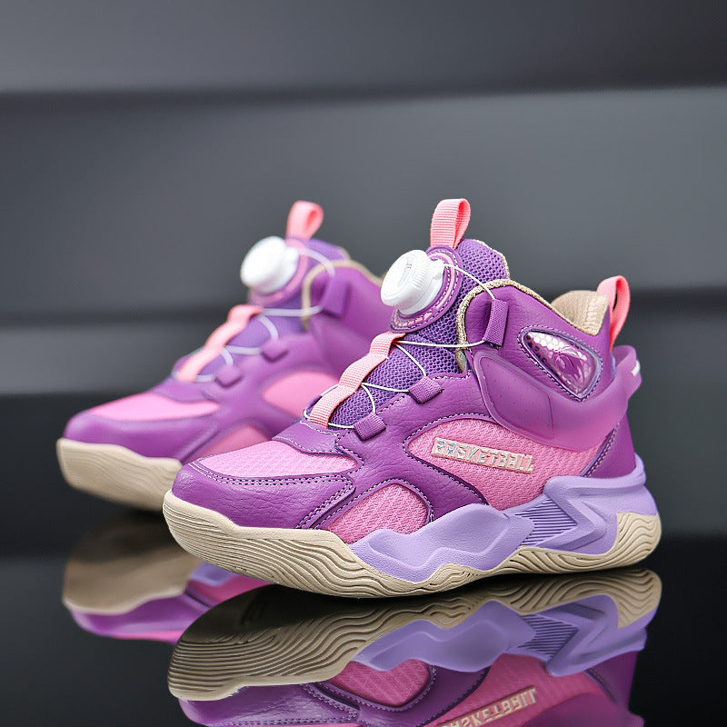 Children's Basketball Shoes, Breathable Boys' Professional Training Shoes, Medium and Large Children's Non-Slip, Wear-Resistant Practical Basketball Shoes, Physical Wholesale