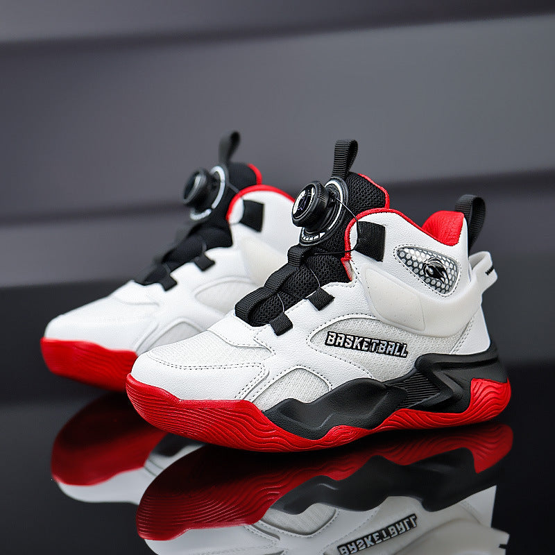 Children's Basketball Shoes, Breathable Boys' Professional Training Shoes, Medium and Large Children's Non-Slip, Wear-Resistant Practical Basketball Shoes, Physical Wholesale