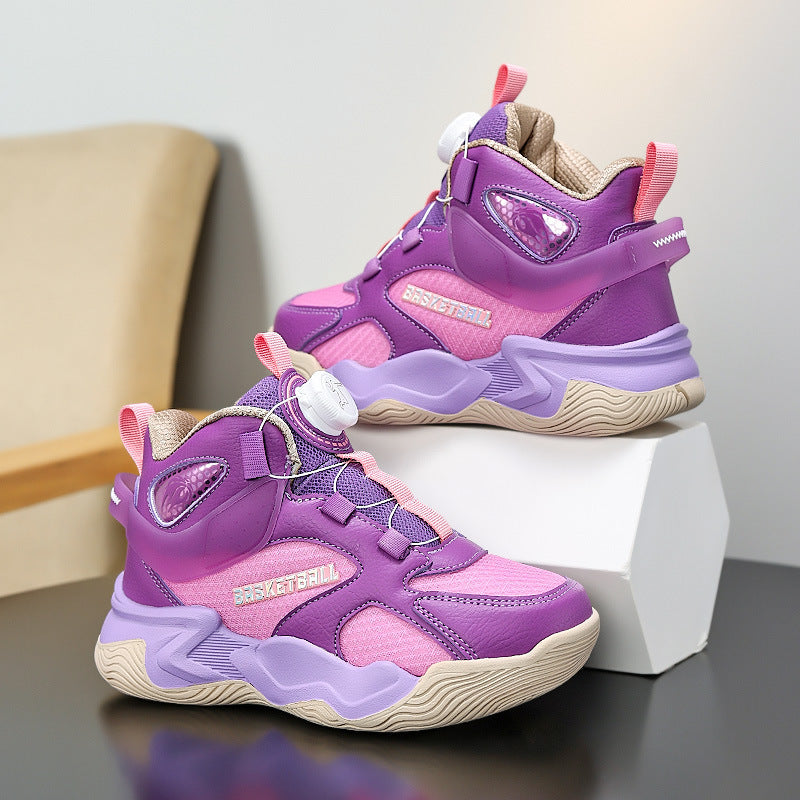 Children's Basketball Shoes, Breathable Boys' Professional Training Shoes, Medium and Large Children's Non-Slip, Wear-Resistant Practical Basketball Shoes, Physical Wholesale