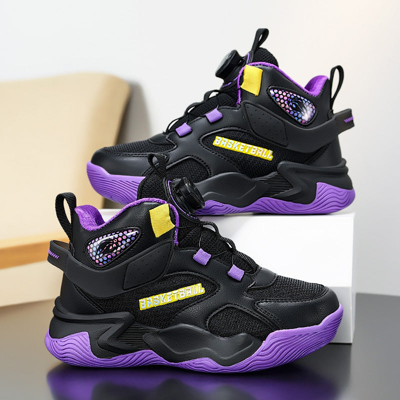 Children's Basketball Shoes, Breathable Boys' Professional Training Shoes, Medium and Large Children's Non-Slip, Wear-Resistant Practical Basketball Shoes, Physical Wholesale