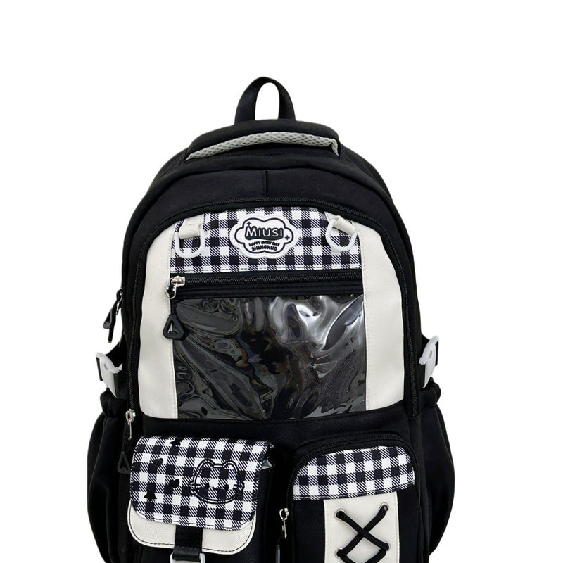 New Style School Bag for Girls, Japanese-Style, Cute Dopamine Color-Blocking, College Style, Multi-Compartment Backpack for Primary and Secondary School Students