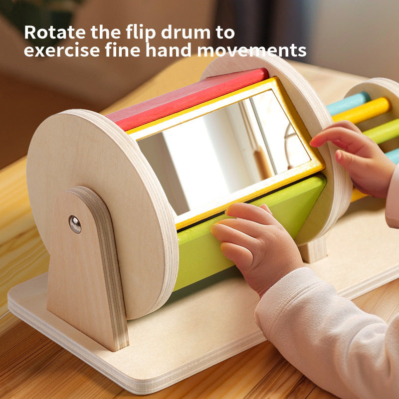 Montessori Teaching Aids, Color Cognition, Hand-Eye Coordination, Early Education Educational Toys, Montessori Kidsren's Textile Drum, Rolling Drum