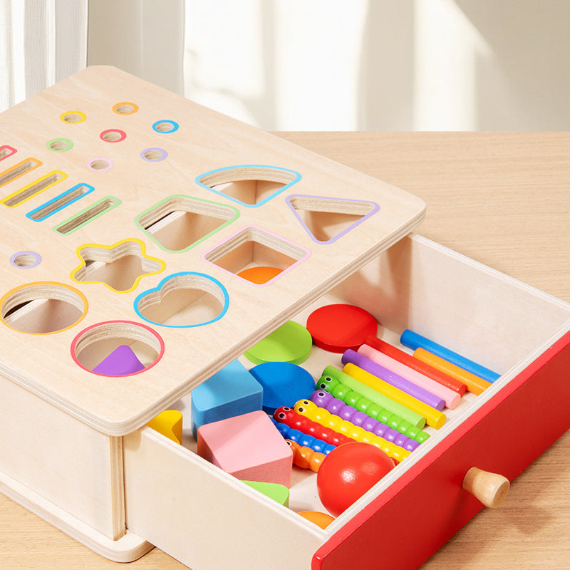 Montessori Classification Early Education Coin Box Baby Color Recognition Shape Matching Educational Toys for Infants and Children