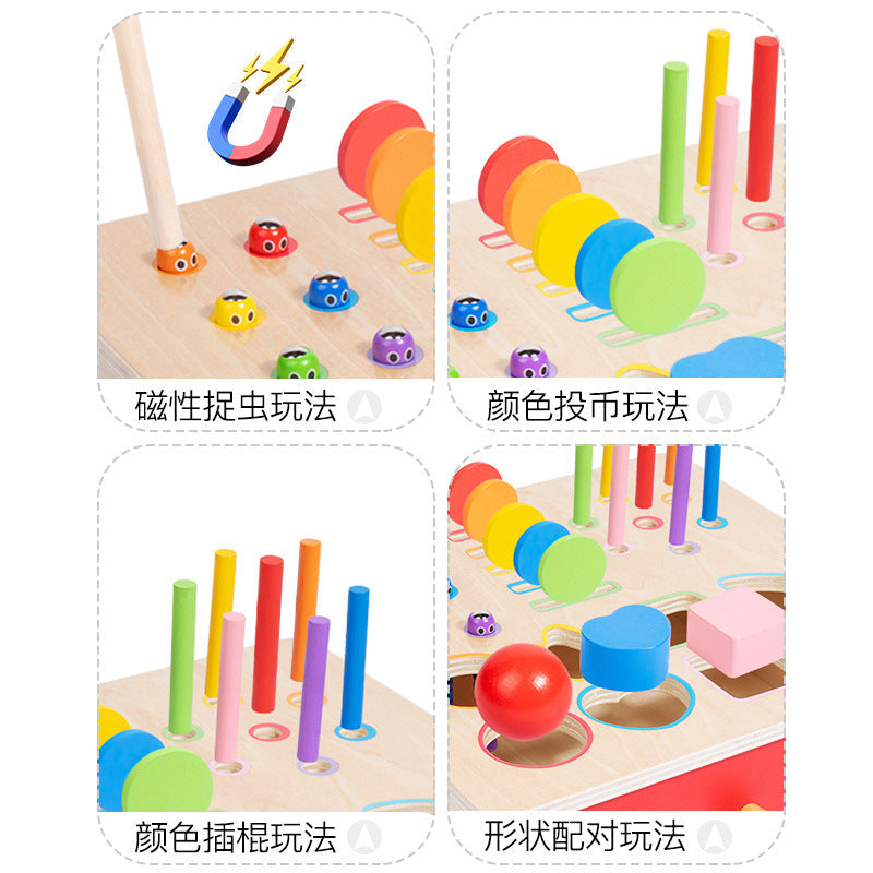 Montessori Classification Early Education Coin Box Baby Color Recognition Shape Matching Educational Toys for Infants and Children