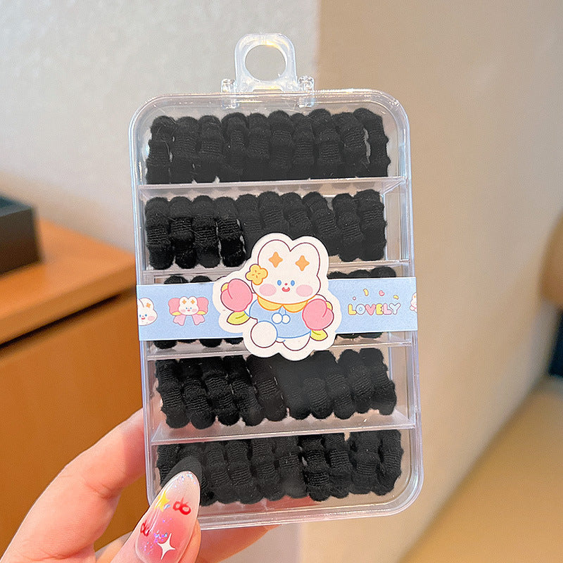 Children's Colorful Hair Ties, Threaded Elastic Bands That Don'T Damage Hair, High Elasticity Thumb-Sized Hair Ties, Girls' Hair Ropes, Hair Accessories