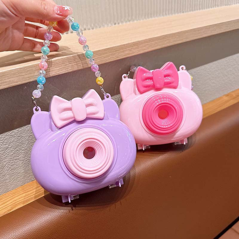 Creative Camera Backpack Children Jewelry suit Princess Necklace Hairpin Earrings Combination Accessories Kindergarten Gift
