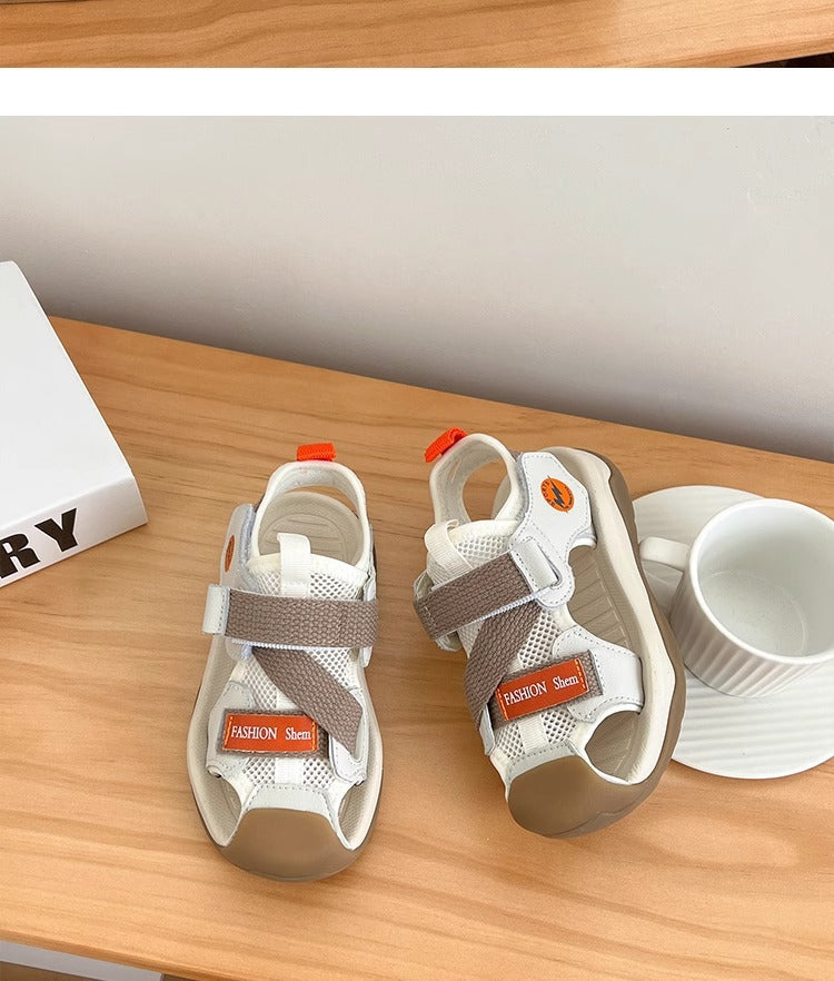 2025 New Breathable Sandals Beach Shoes Unisex Girls Baotou Men's Soft Sole Fashion Baby Girl Summer Korean Sandals