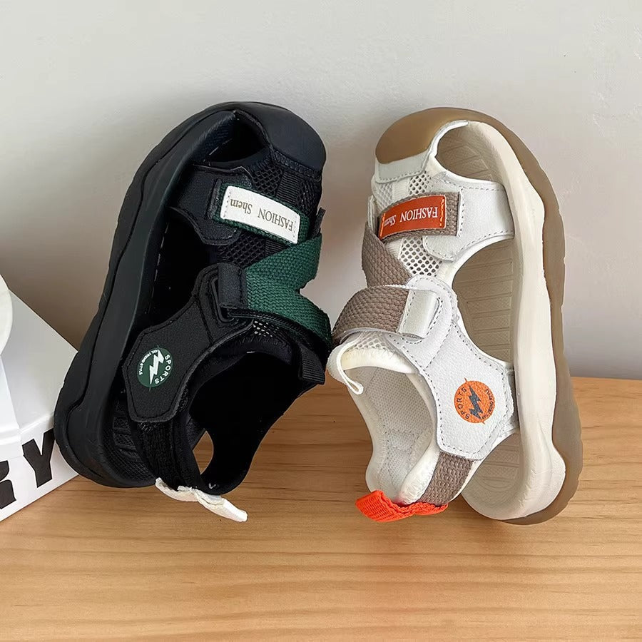 2025 New Breathable Sandals Beach Shoes Unisex Girls Baotou Men's Soft Sole Fashion Baby Girl Summer Korean Sandals