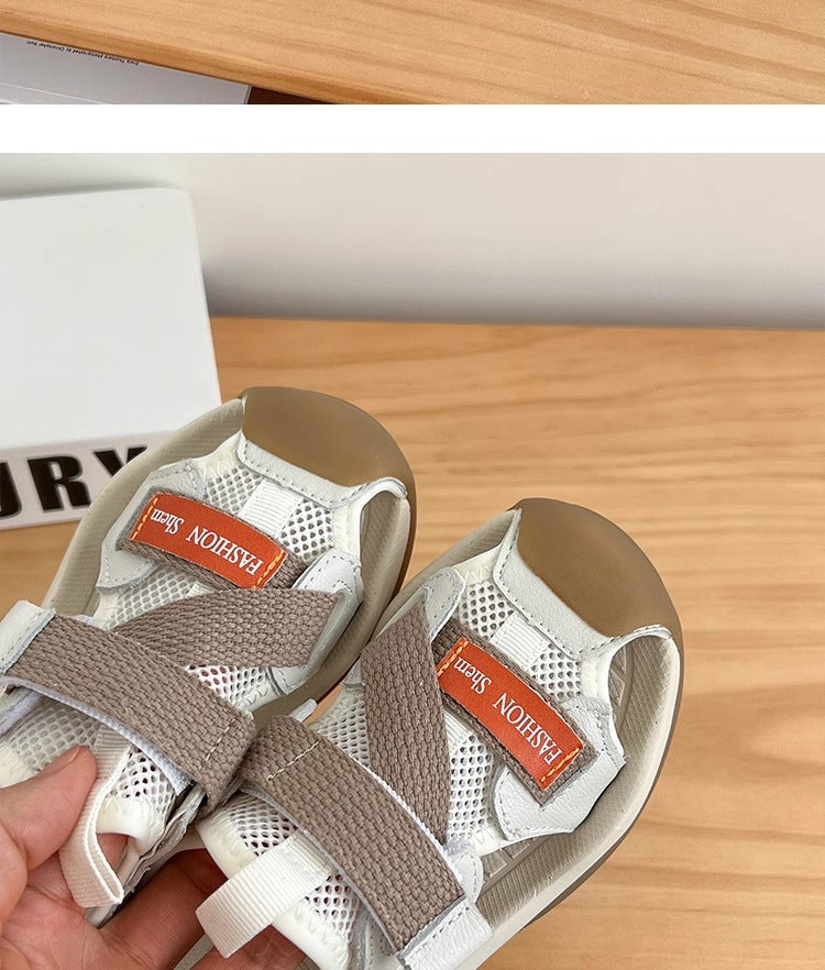 2025 New Breathable Sandals Beach Shoes Unisex Girls Baotou Men's Soft Sole Fashion Baby Girl Summer Korean Sandals