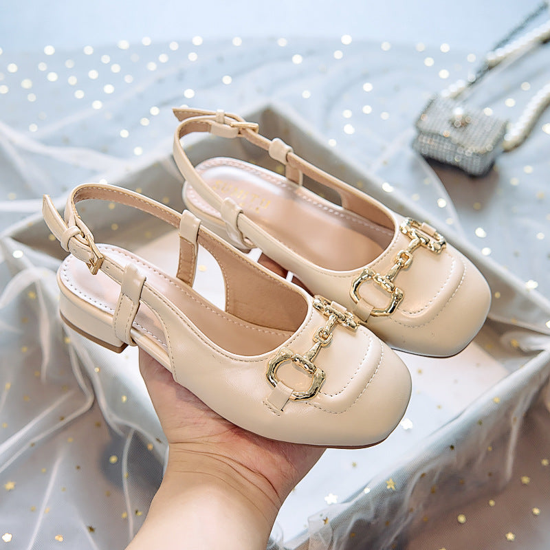 Girls' Princess Shoes with High Heels, 2026 New Model, Suitable for Dresses, Retro Style, Chunky Performance Shoes, Small Square Toe, Shallow Mary Jane Shoes