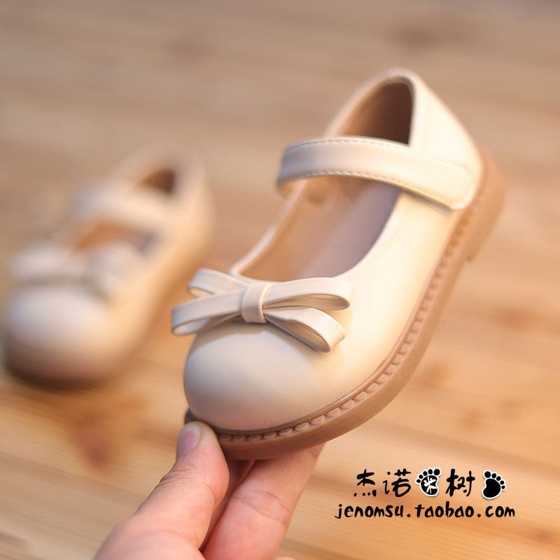Girls' Black Leather Shoes 2026 Spring and Autumn New Style Children's Single Shoes Japanese School Style Princess Shoes Performance Shoes