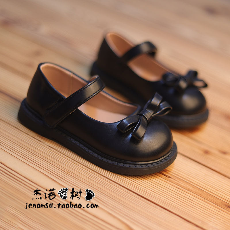 Girls' Black Leather Shoes 2026 Spring and Autumn New Style Children's Single Shoes Japanese School Style Princess Shoes Performance Shoes