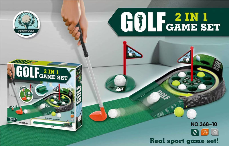 Cross-border foreign trade stainless steel telescopic club indoor outdoor sports children golf rebound suit toys