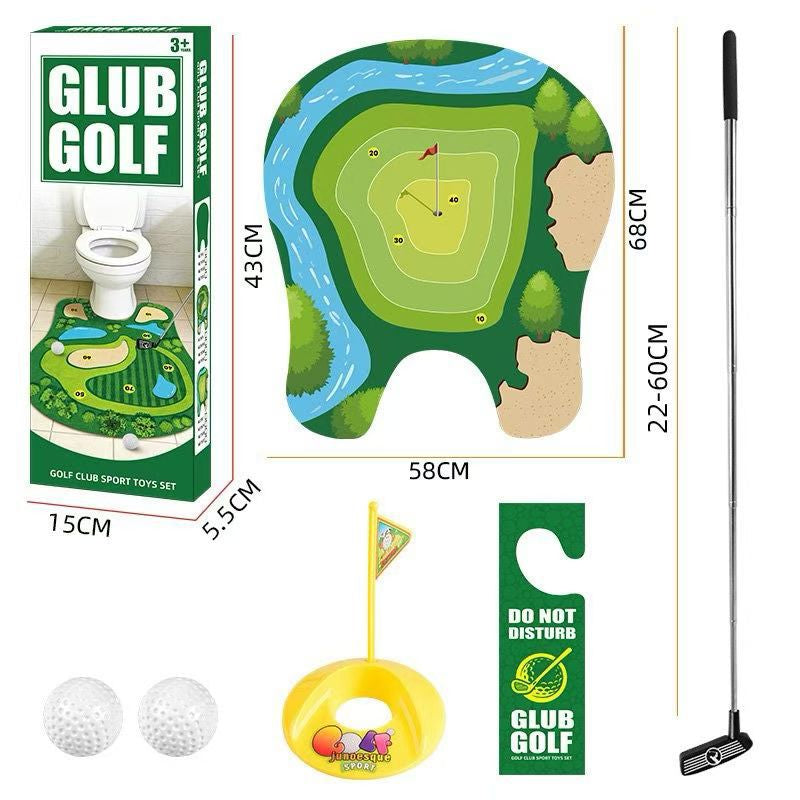 Cross-border foreign trade stainless steel telescopic club indoor outdoor sports children golf rebound suit toys