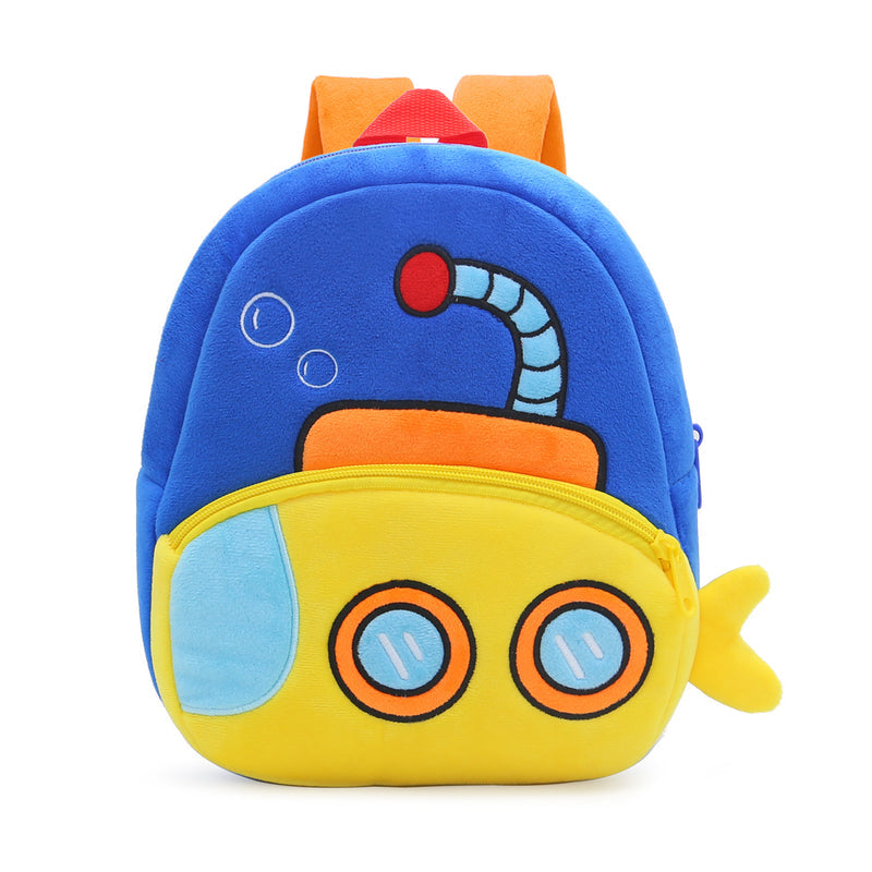 Construction Vehicle Series Cute Kids Backpack Excavator Plush Rucksack 2–4 Years Boys and Girls Toddler Bag