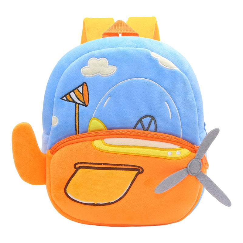 Construction Vehicle Series Cute Kids Backpack Excavator Plush Rucksack 2–4 Years Boys and Girls Toddler Bag