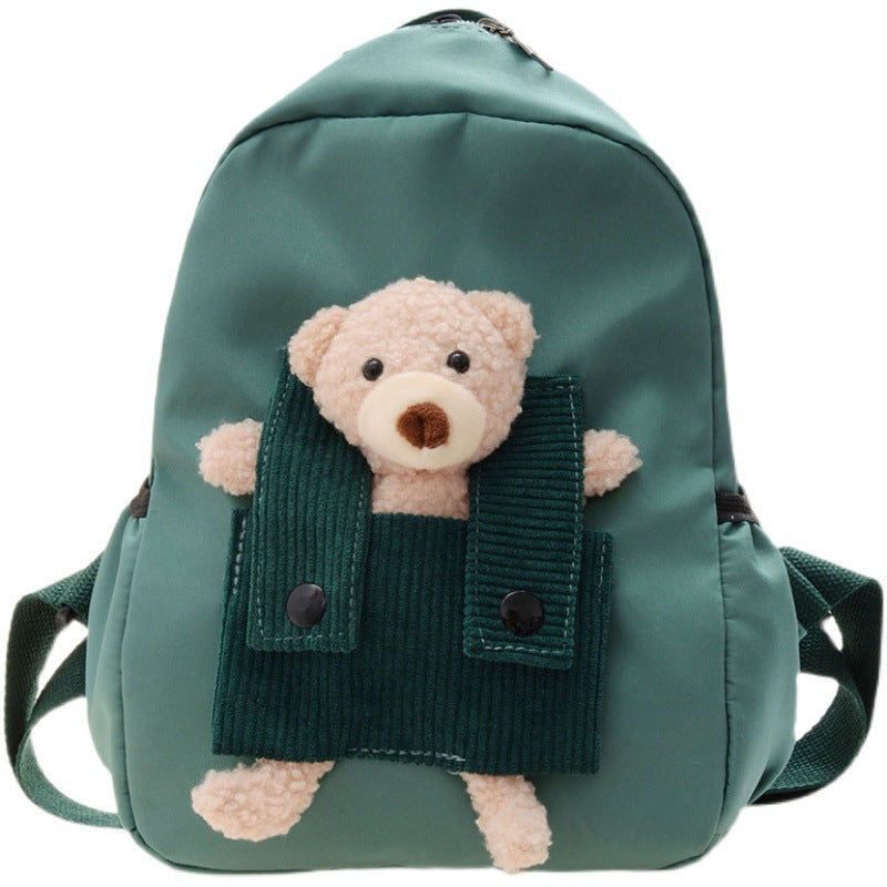 Cute Personalized Bear Backpack for Kids, Playful Kindergarten School Bag, Children’s Double Shoulder Backpack