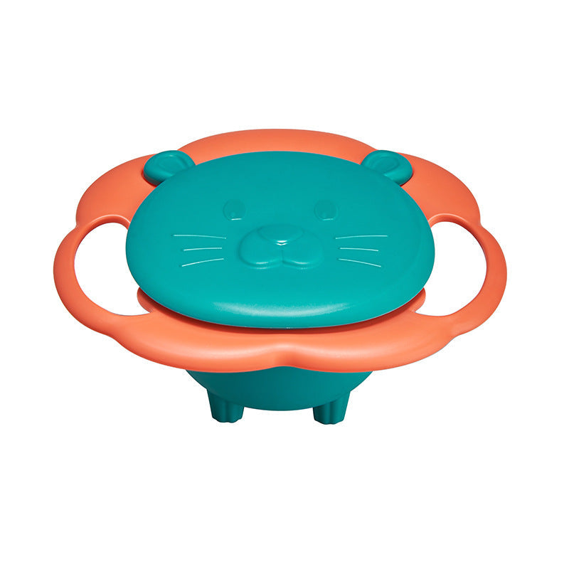 Kids Feeding Bowl Set 360° Rotating Non-Tip Feeding Bowl for Babies, Anti-Tip Balance Bowl, Heat-Resistant and Drop-Resistant