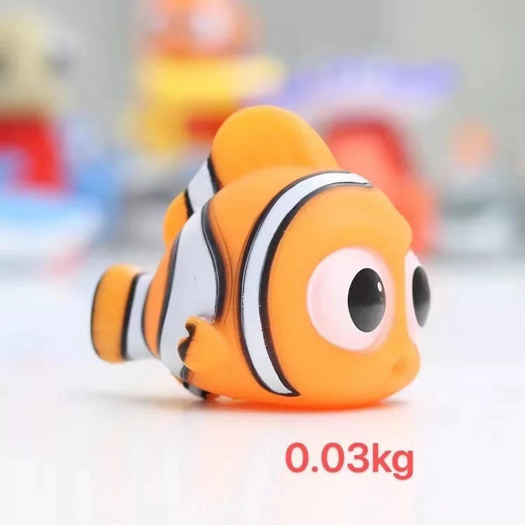 Cross-Border TPR Floating Toys for Bath Time, Squirt Ocean Animals—Kids Baby Play Sprinkler Doll, Nemo Clownfish (Dory)