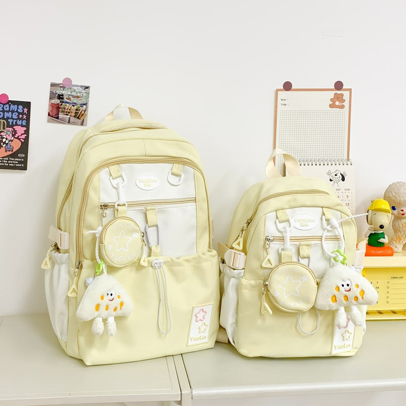Large Capacity Schoolbag Female College Students Korean Campus Computer Backpack Girl Cute Sweet Junior High School Student Backpack