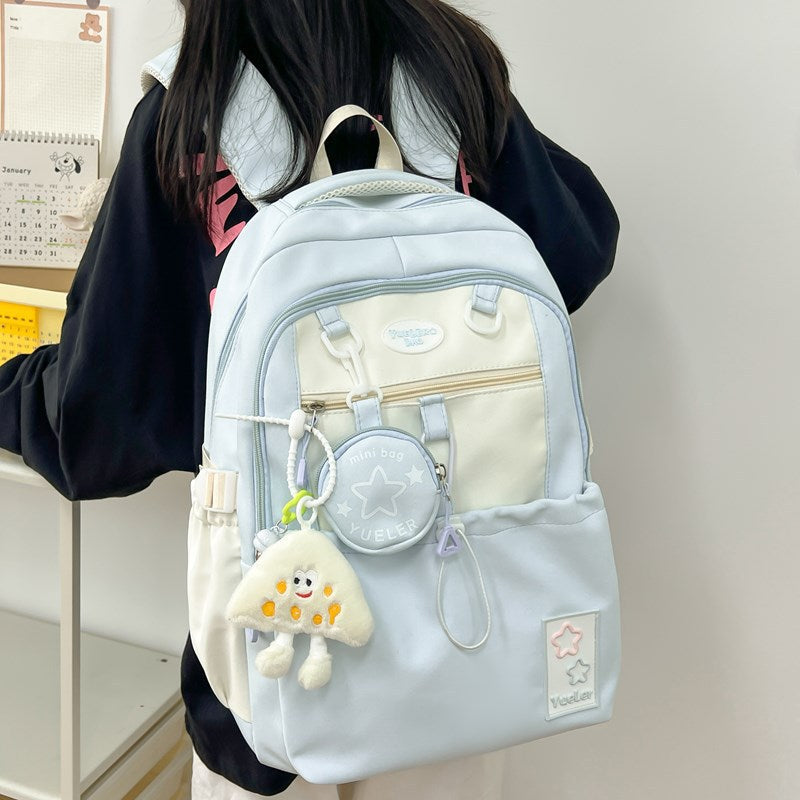 Large Capacity Schoolbag Female College Students Korean Campus Computer Backpack Girl Cute Sweet Junior High School Student Backpack