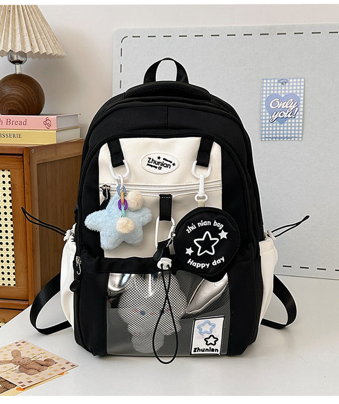 Girls' Schoolbags, Junior and High School Students' Versatile Backpacks, Large Capacity, Lightweight and Durable Travel Backpacks