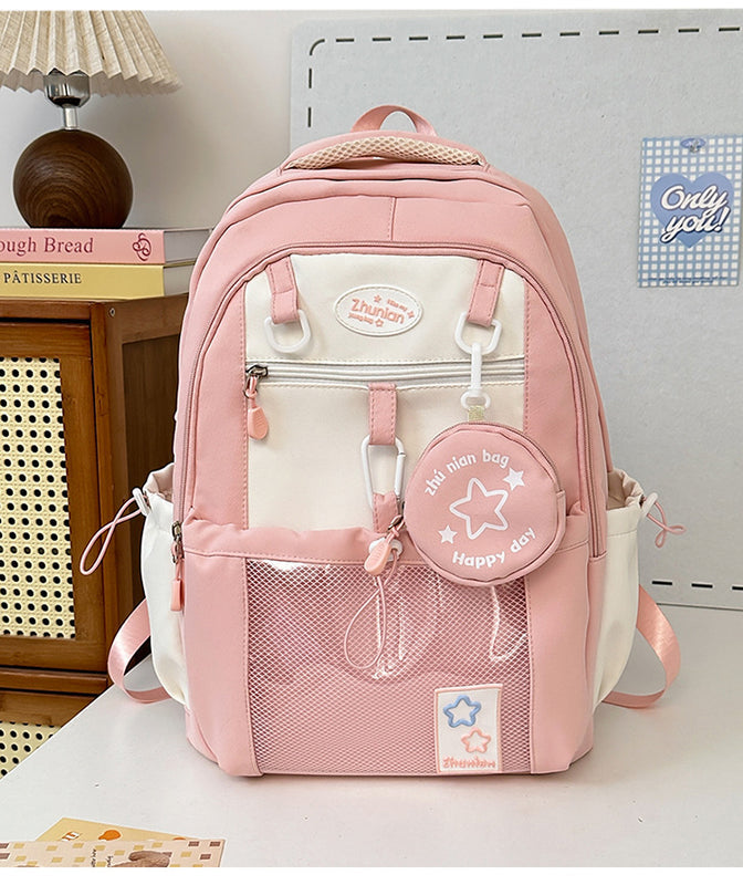 Girls' Schoolbags, Junior and High School Students' Versatile Backpacks, Large Capacity, Lightweight and Durable Travel Backpacks