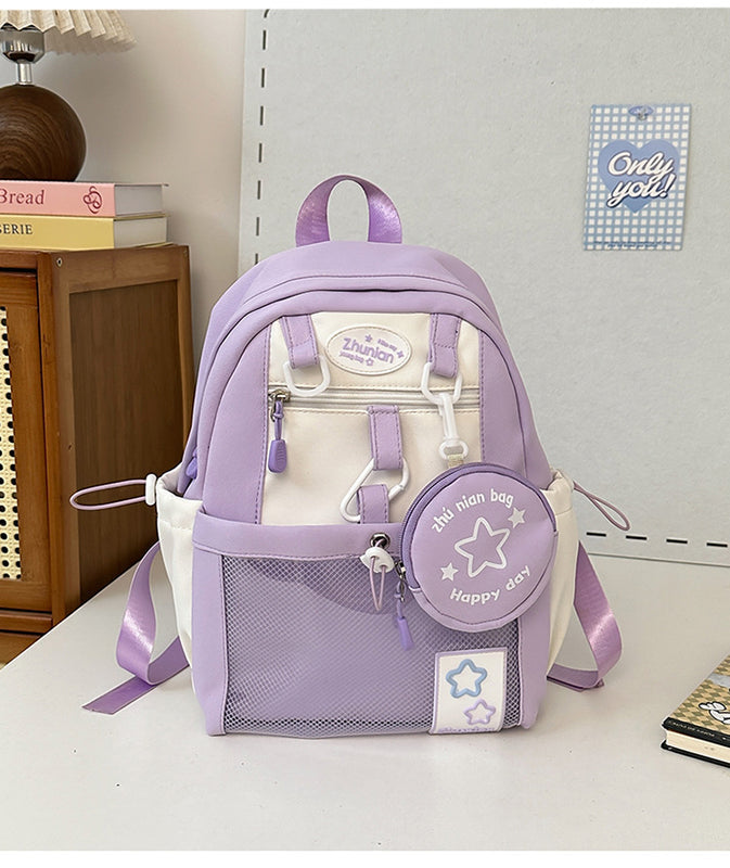 Girls' Schoolbags, Junior and High School Students' Versatile Backpacks, Large Capacity, Lightweight and Durable Travel Backpacks