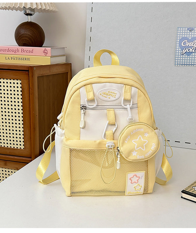 Girls' Schoolbags, Junior and High School Students' Versatile Backpacks, Large Capacity, Lightweight and Durable Travel Backpacks