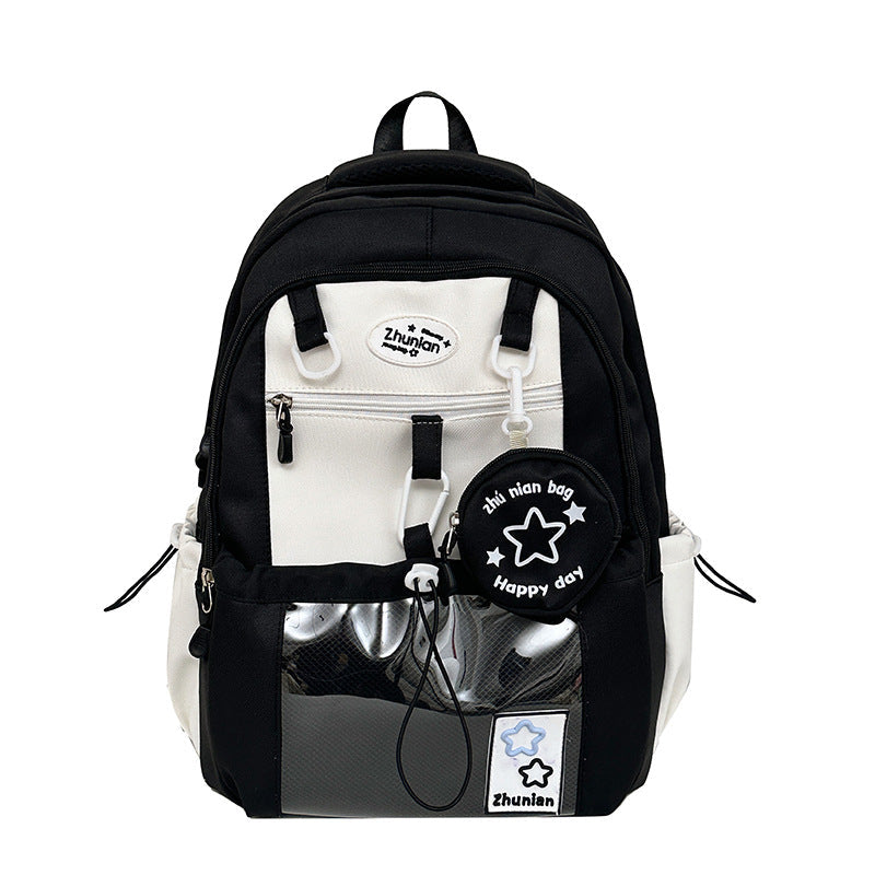 Girls' Schoolbags, Junior and High School Students' Versatile Backpacks, Large Capacity, Lightweight and Durable Travel Backpacks