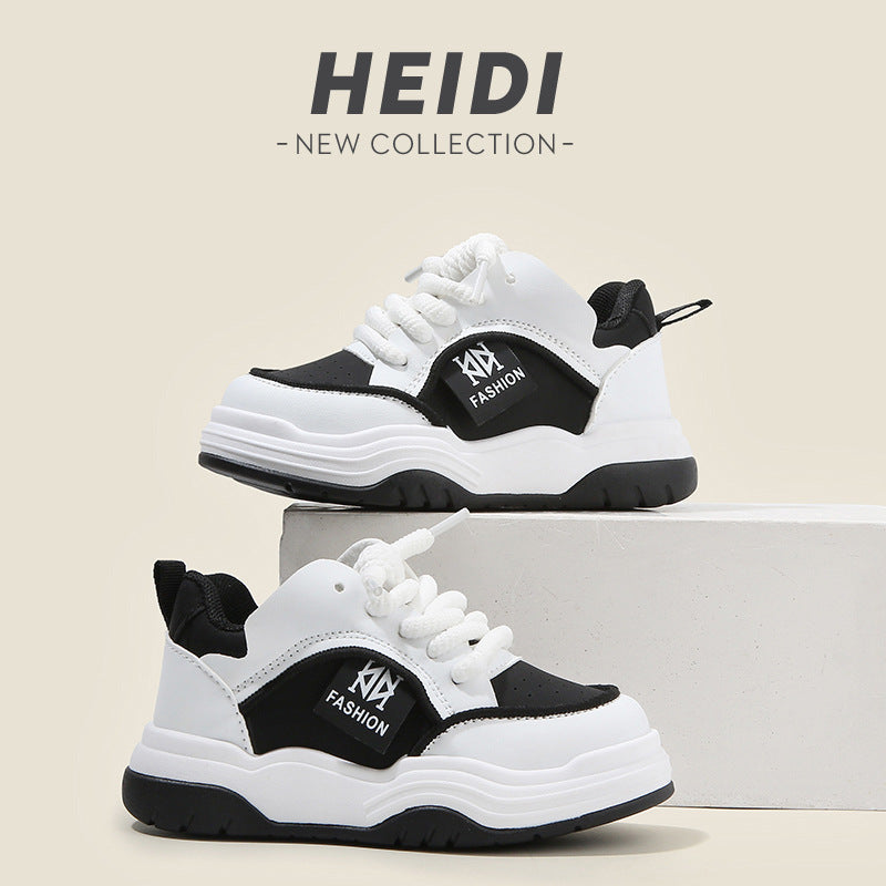 Children's White Shoes 2026 Spring and Autumn New Style Boys' Sports Shoes Lightweight Girls' Casual Sneakers Soft Sole Baby Shoes Single