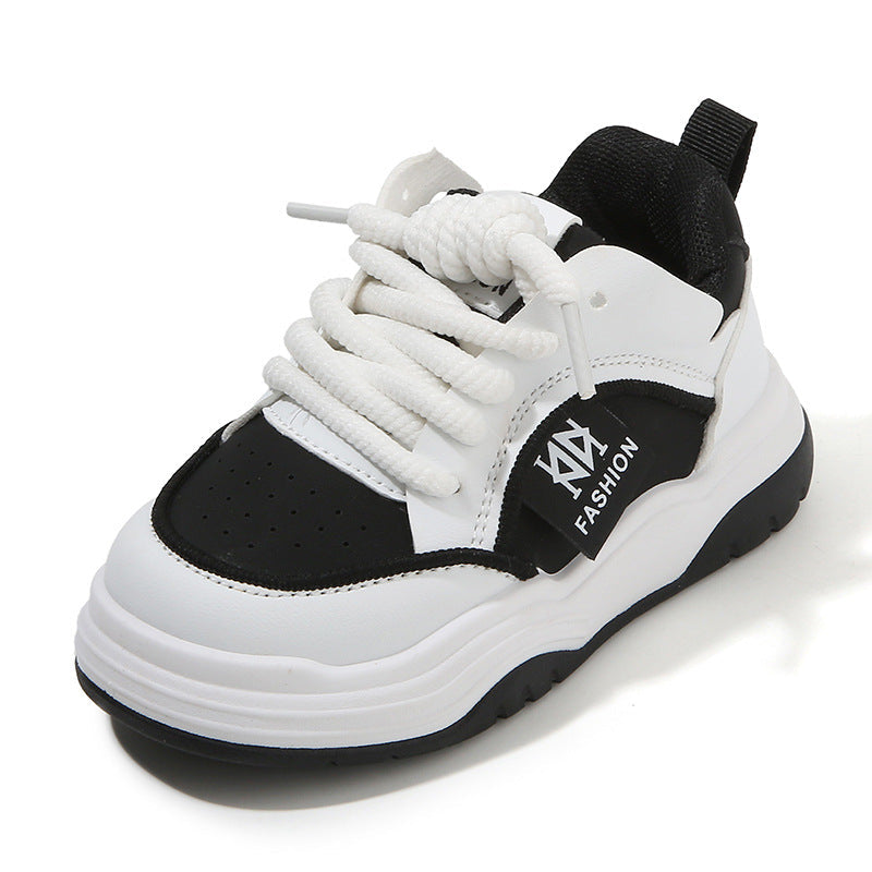 Children's White Shoes 2026 Spring and Autumn New Style Boys' Sports Shoes Lightweight Girls' Casual Sneakers Soft Sole Baby Shoes Single