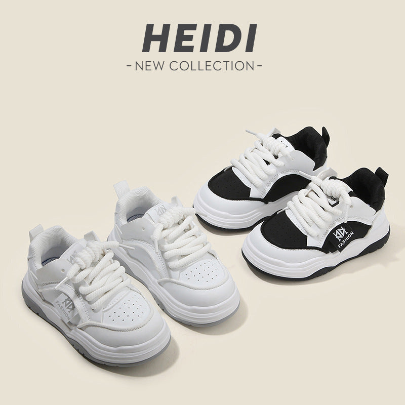 Children's White Shoes 2026 Spring and Autumn New Style Boys' Sports Shoes Lightweight Girls' Casual Sneakers Soft Sole Baby Shoes Single