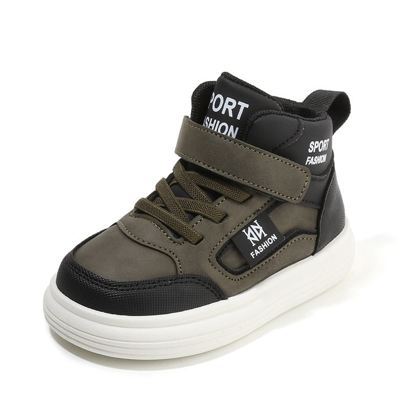 Children's Sports Shoes 2026 Spring and Autumn New Style Boys' Casual Shoes High-Top Girls' Sneakers Lightweight Soft-Soled Baby Shoes Single