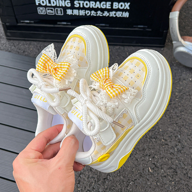 Girls' Sneakers, Soft-Soled Kidsren's Sports Shoes, Spring and Autum New Sweet Princess Shoes, Lightweight and Versatile Girls' Casual Shoes