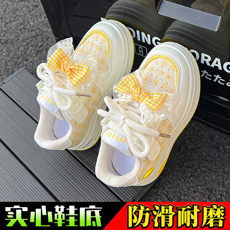 Children's Sneakers, Low-Top Girls' Sports Shoes, Autumn 2025 New Sweet Princess Shoes, Non-Slip Soft-Soled Casual Kidsren's Shoes